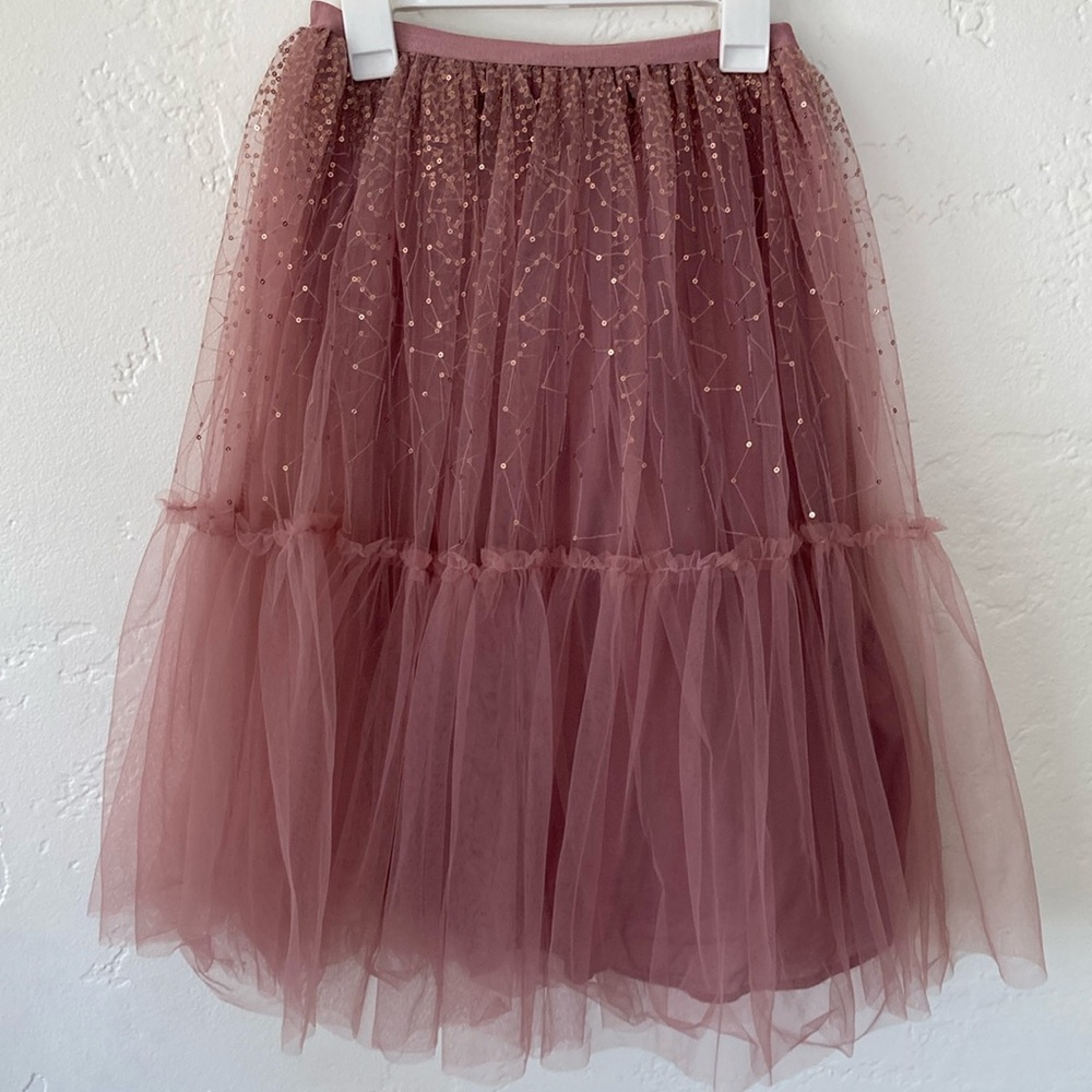 Girls  Mauve Tulle Skirt